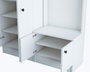Hanah Home M11 - 1567 Recibidor estilo escandinavo con almacenamiento, cajón, estantes y perchero, Blanco, 119.6x182.8 cm